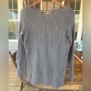 Ann Taylor Loft boatneck sweater grey women’s size medium